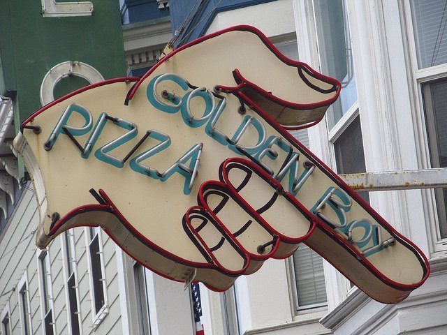 5 Best Pizza Spots in North Beach-golden boy pizza sign