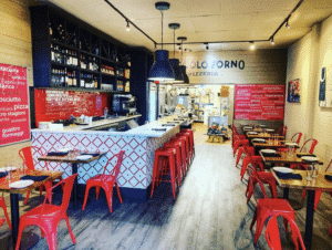 Piccolo forno Restaurant interior in San Francisco's North Beach Neighborhood