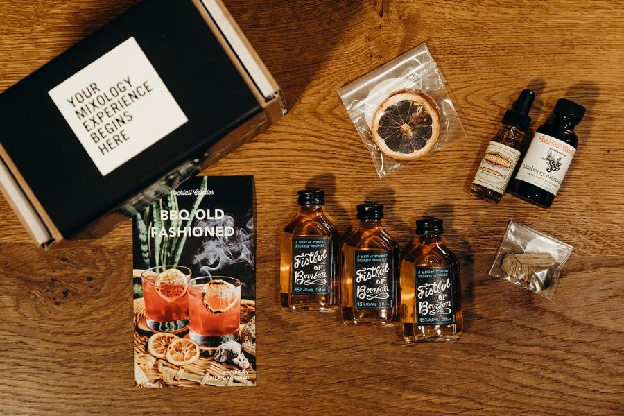 virtual happy hour whiskey cocktail kit