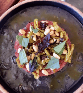 Tuna Tartare at The Rose Venice Restaruant on a venice beach food tour