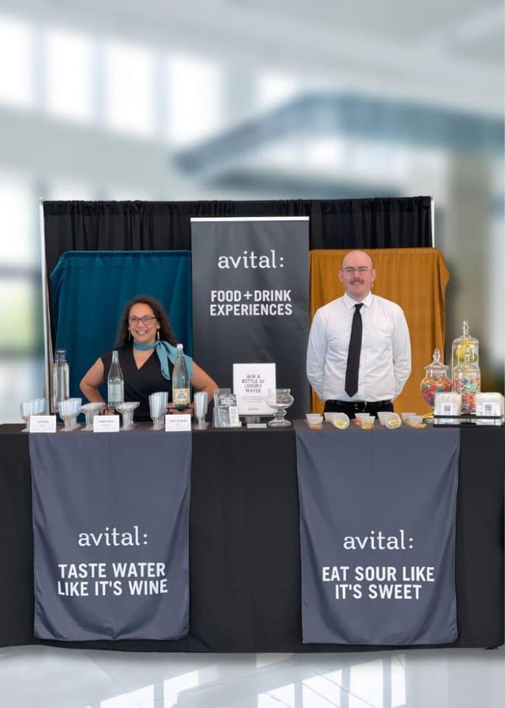 avital hosts at flavor perception bar for custom event