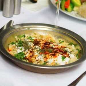 stewed beef dumplings at turkish kitchen nyc flatiron restaurant