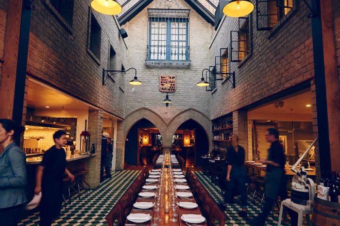 interior at republique restaurant 