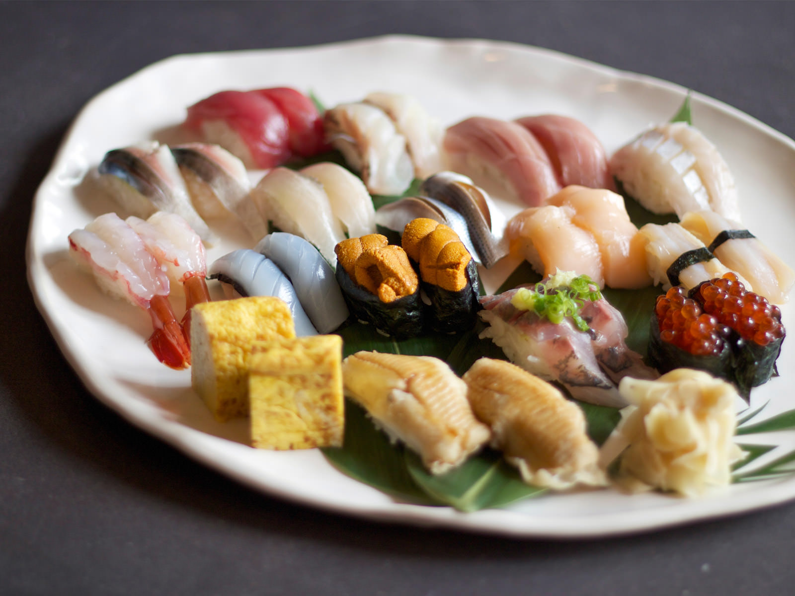 sushi plate at Pabu in San Francisco