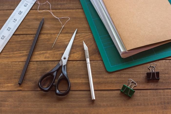 tools-for-bookbinding-kit-with-scissors