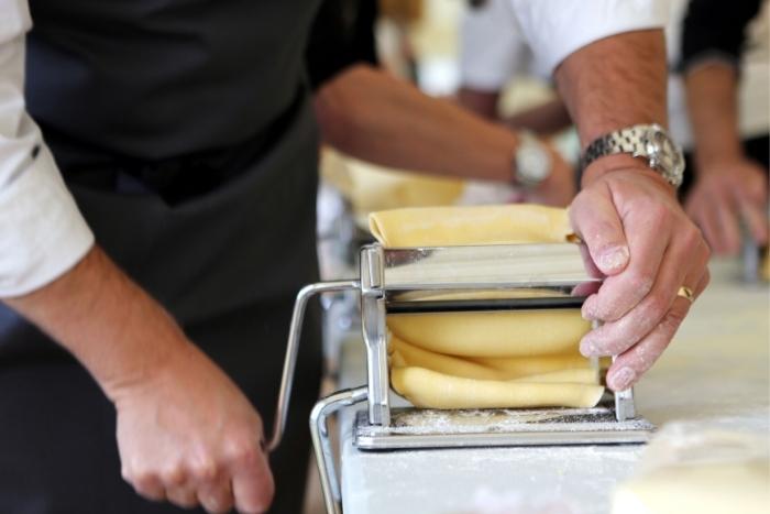 san francisco office team building activity is pasta making