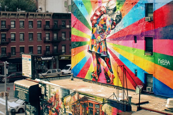 exploring nyc murals during city tour