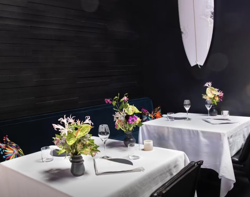 fine dining table set at californios in san francisco