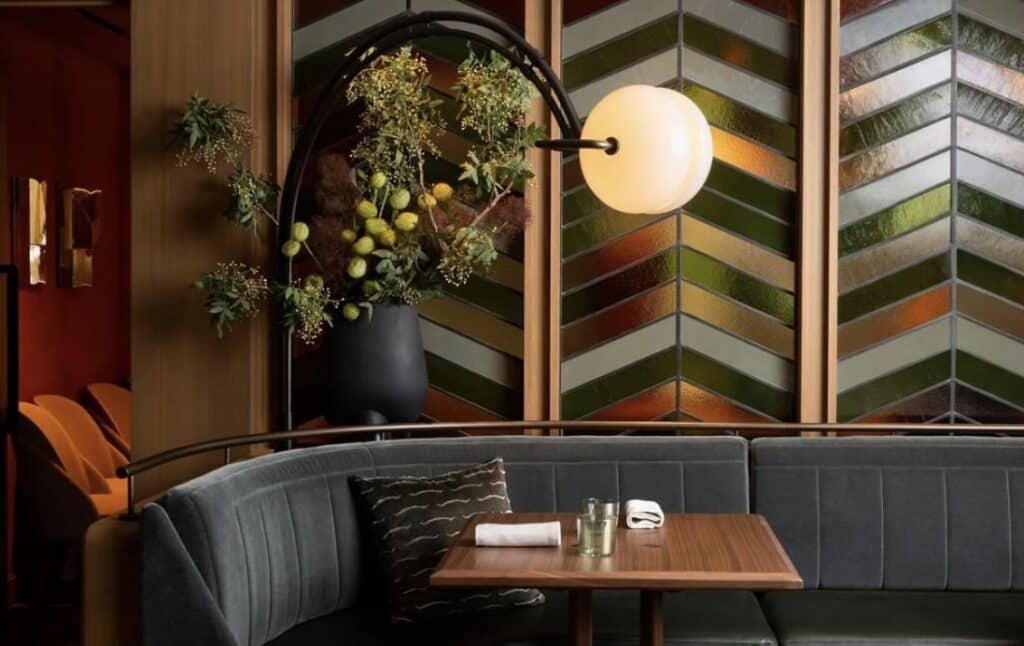 corner booth at prelude in san francisco