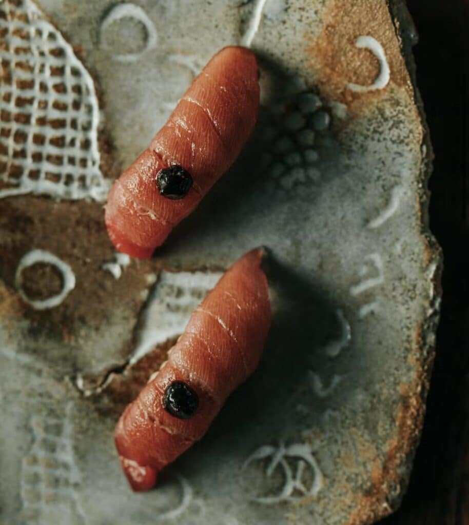 sushi on plate at robin in san francisco