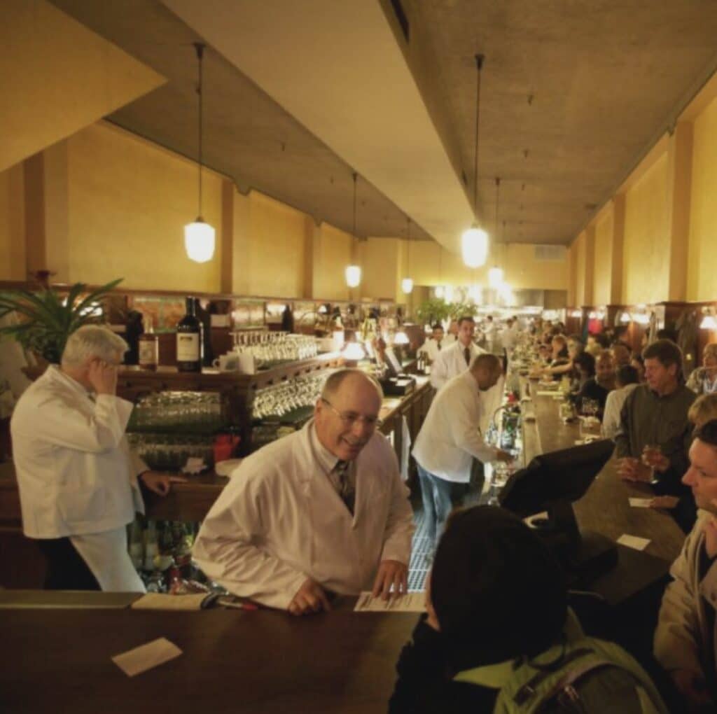 busting dining room at tadich grill in san francisco