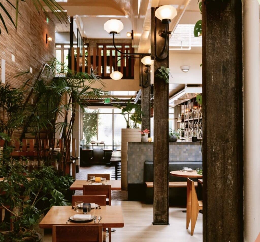 shot of restaurant interior at the progress in San Francisco