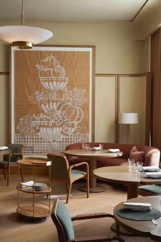 interior shot of dining room at quince in san francisco