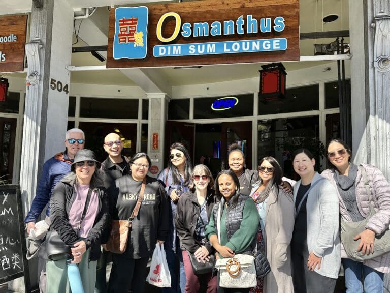 group in front of dim sum lounge during north beach food tour