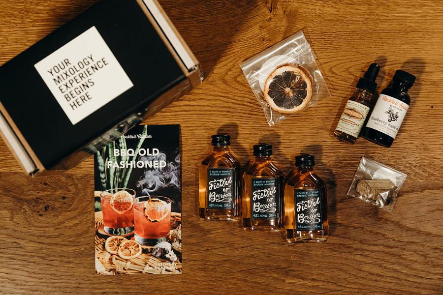 virtual happy hour whiskey cocktail kit