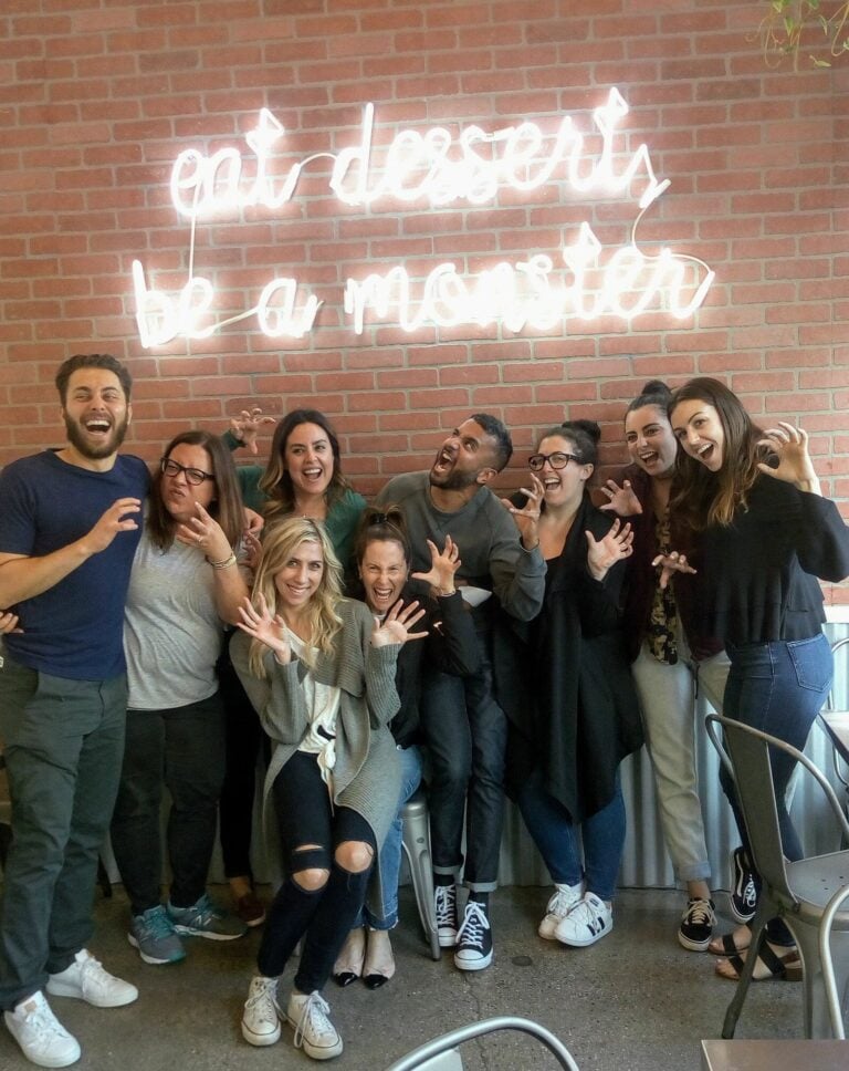 private food tour group posing during la food tour