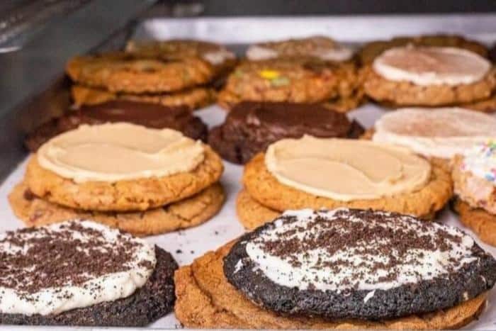 cookies on tray during hells kitchen food tour in nyc