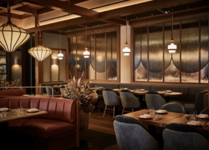 interior of oiji mi nyc michelin starred restaurant