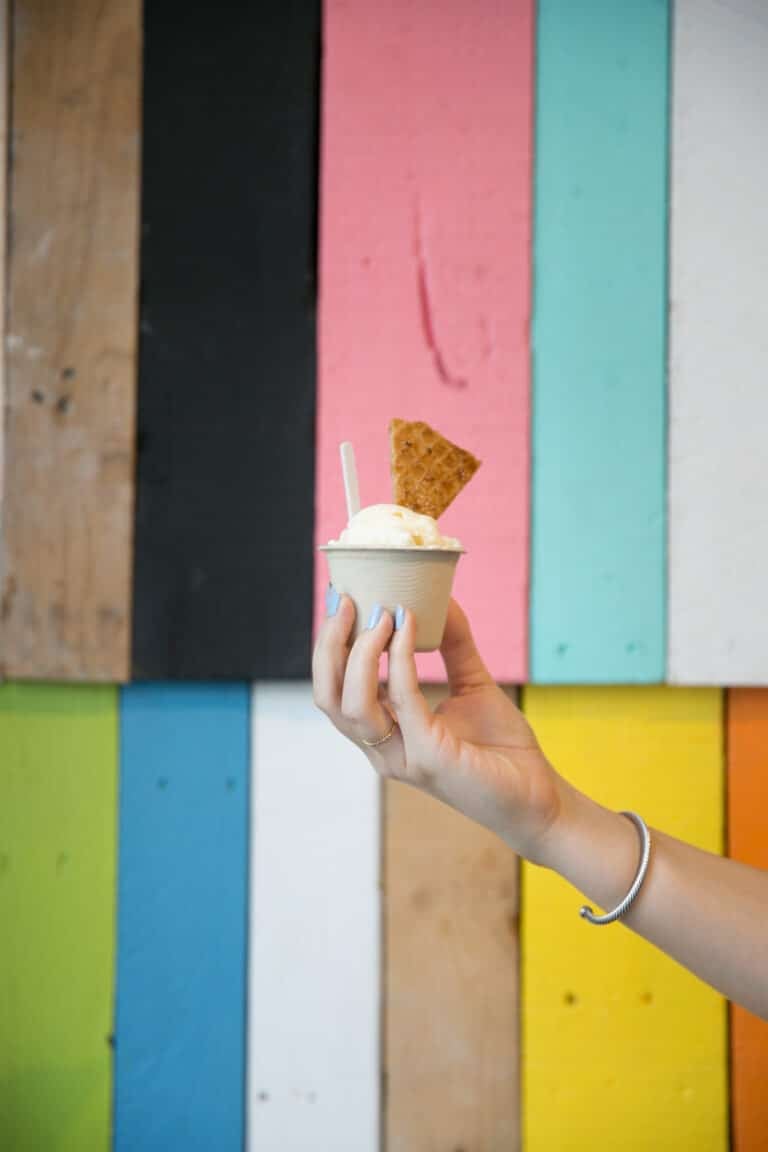 hand holding ice cream during los angeles food tours