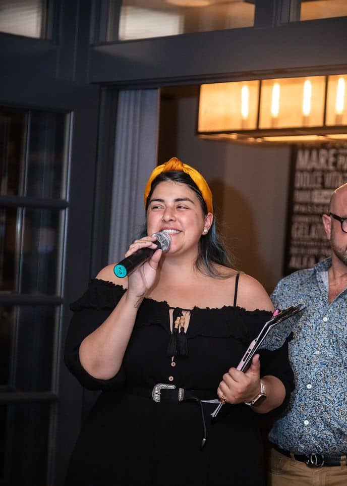 avital host presenting during interactive meal