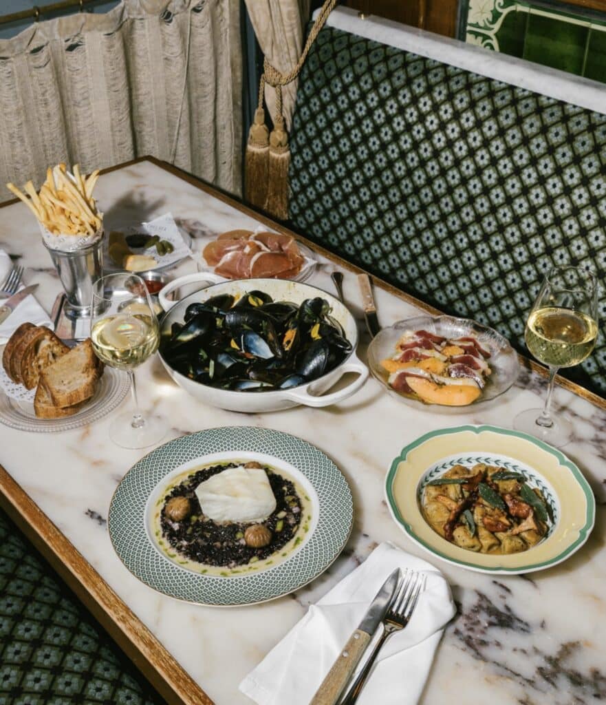 Plates of food at Cafe Chelsea