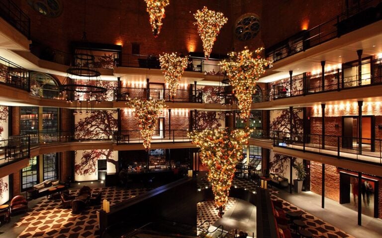liberty hotel boston decorated for holiday office party