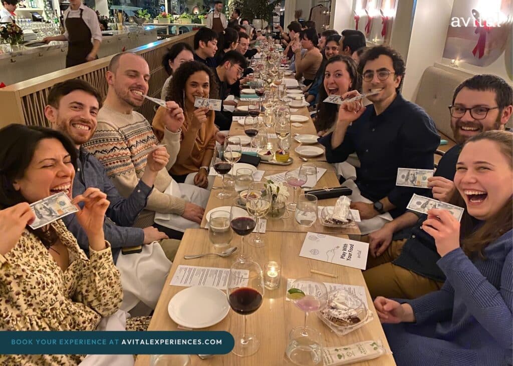 nyc holiday party group during flavor finale