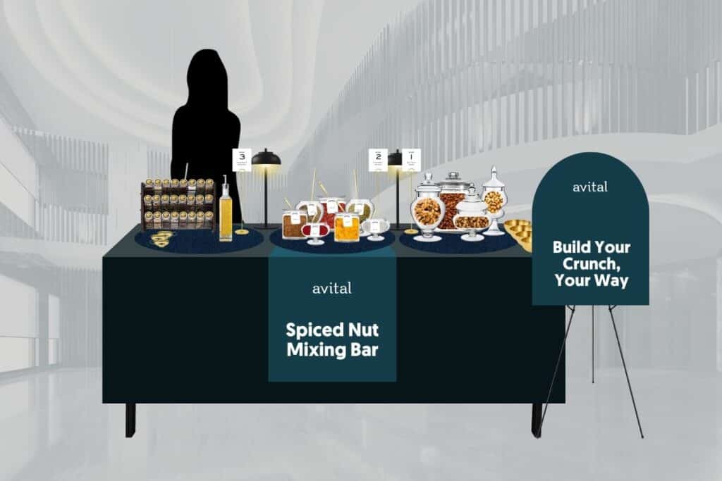 spiced nut mixing boar mockup