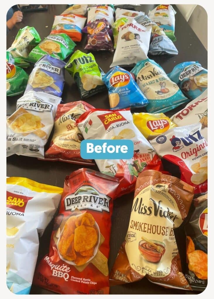 full bags of potato chips