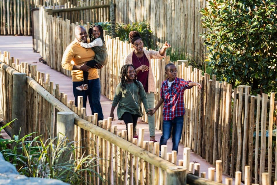 family with teens visit zoo in new york