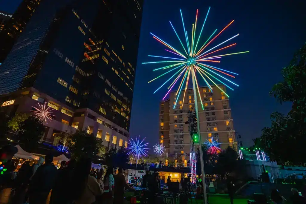 holiday lights show in downtown la for corporate holiday party