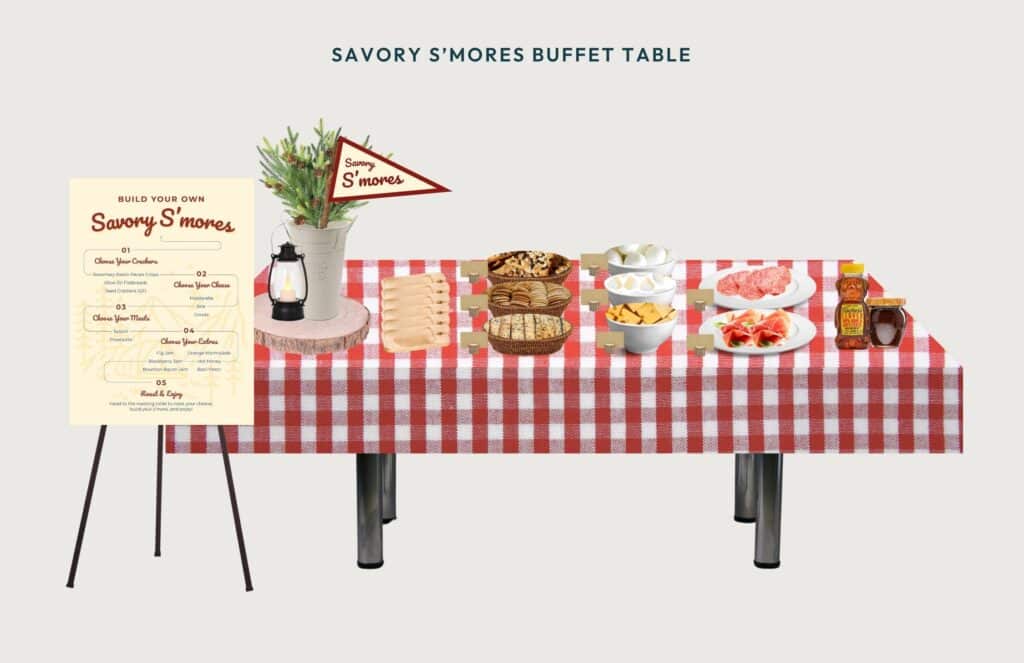 savory smores table mockup