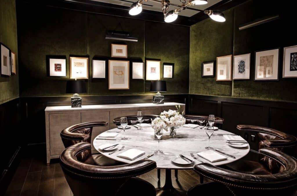 private dining room at selby's in redwood city, silicon valley