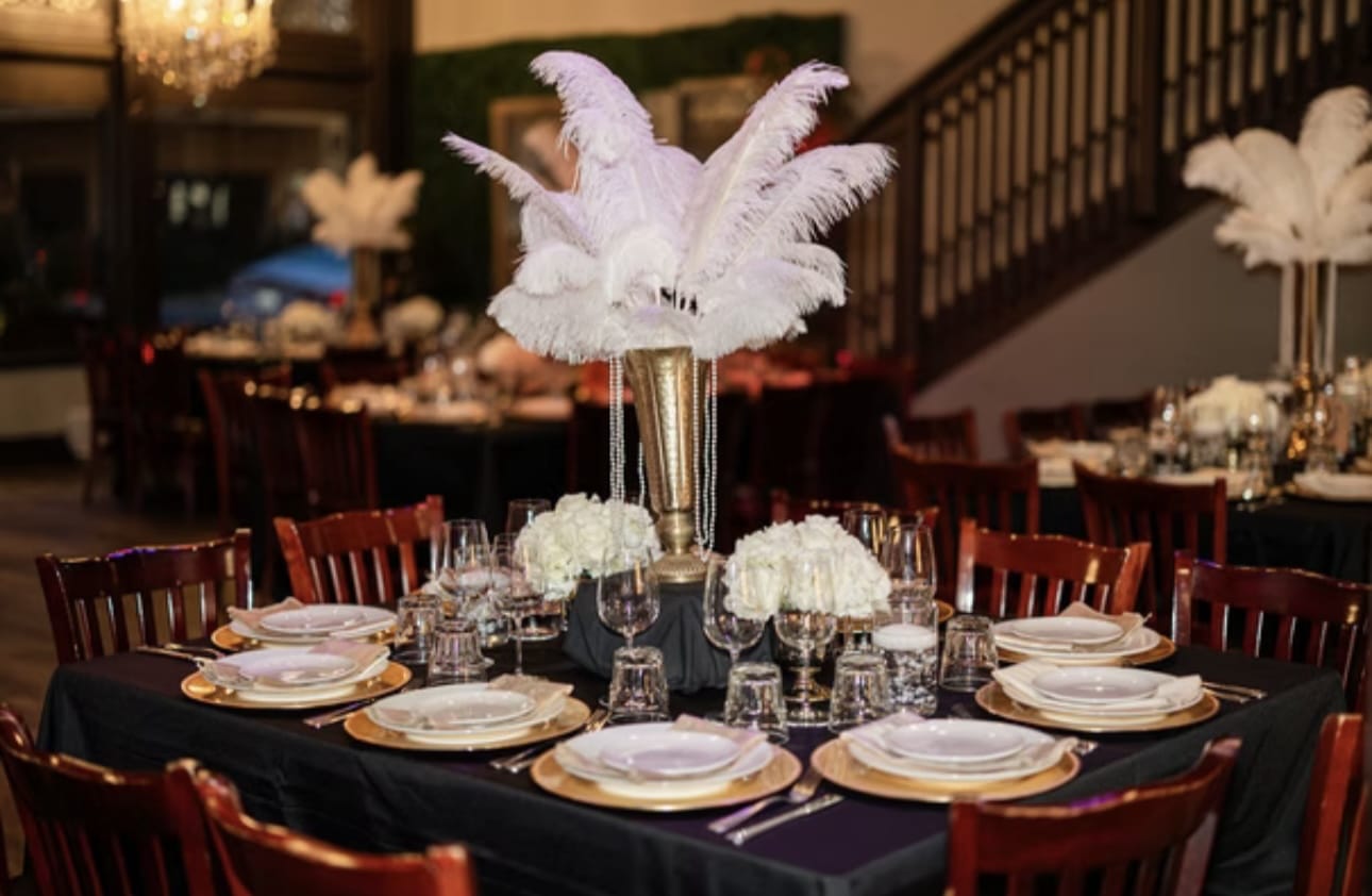table set at angelica's bistro during redwood city private dining event
