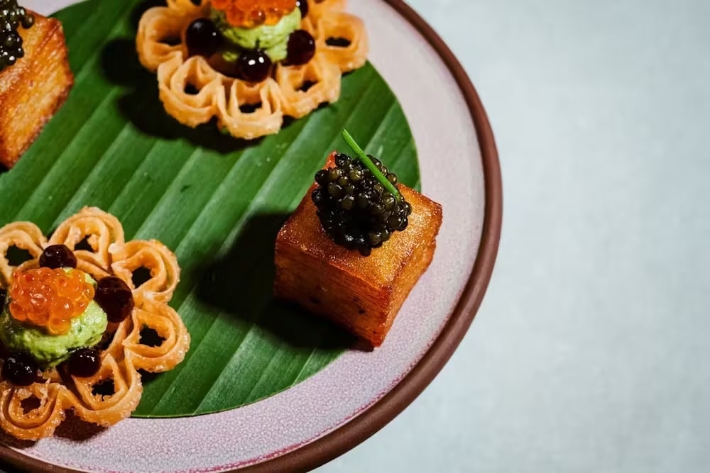 plate of fine food served during group dining dc event at rania in dc