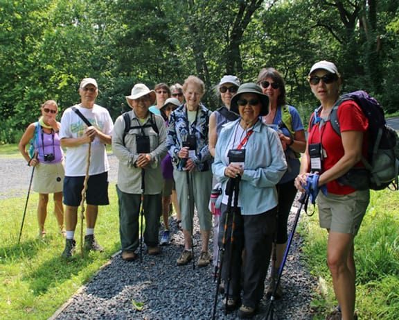 A team enjoys their offsite at Cherry Creek Trail