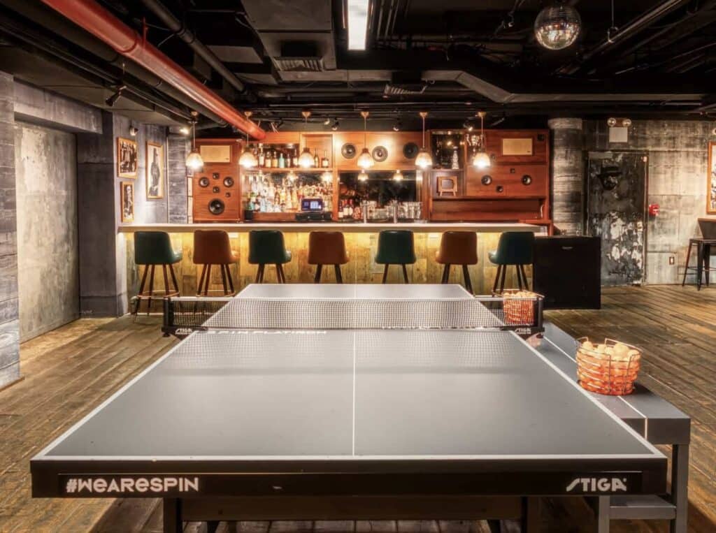 Spin Ping Pong club table in New York