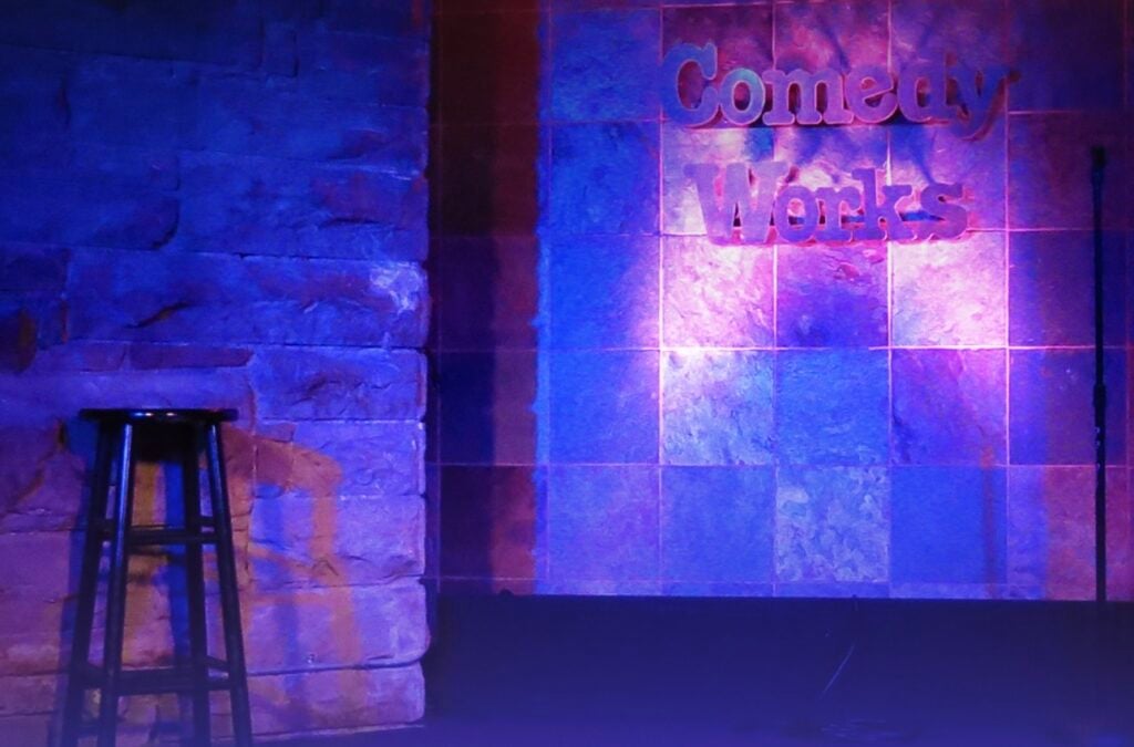 The stage at Comedy Works Denver