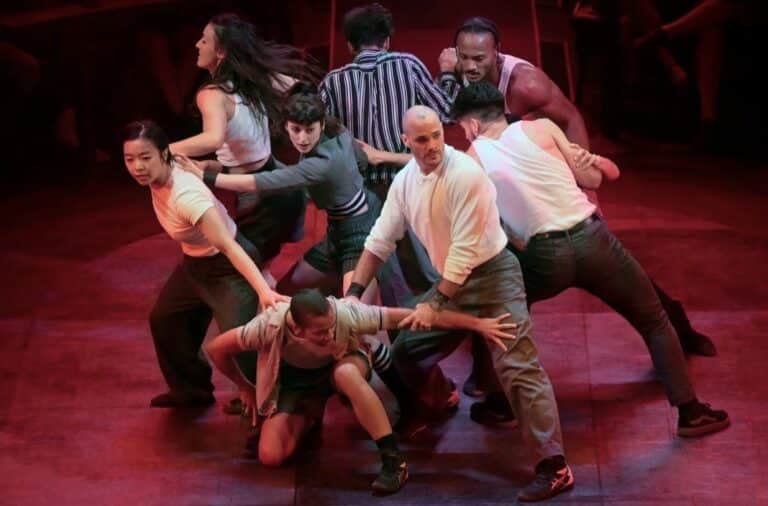 A dance troupe performs at Club Fugazi in San Francisco