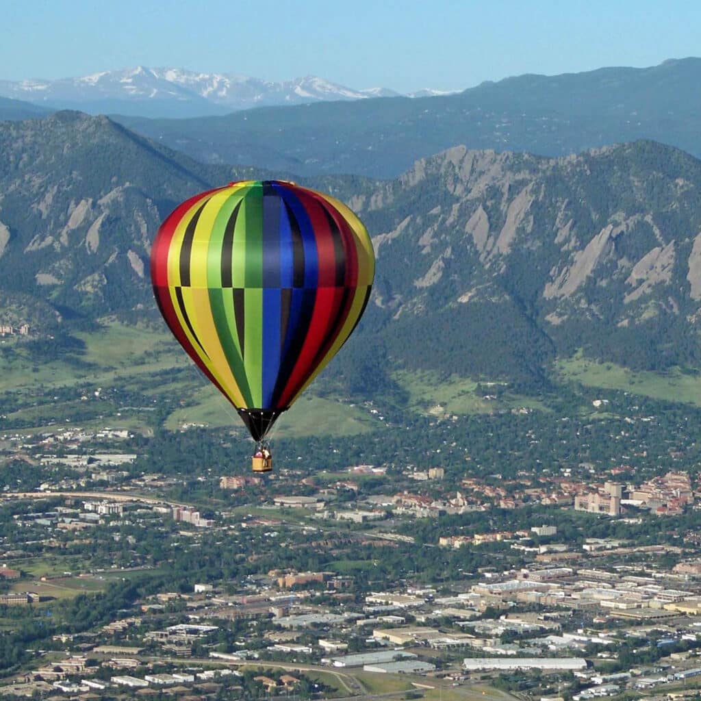 Hot Air Ballooning over the Colorado Rockies