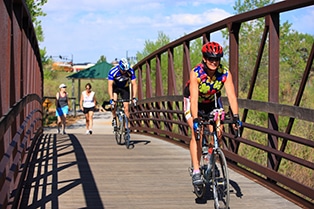 Biking on the Cherry Creek Trail in Colorado