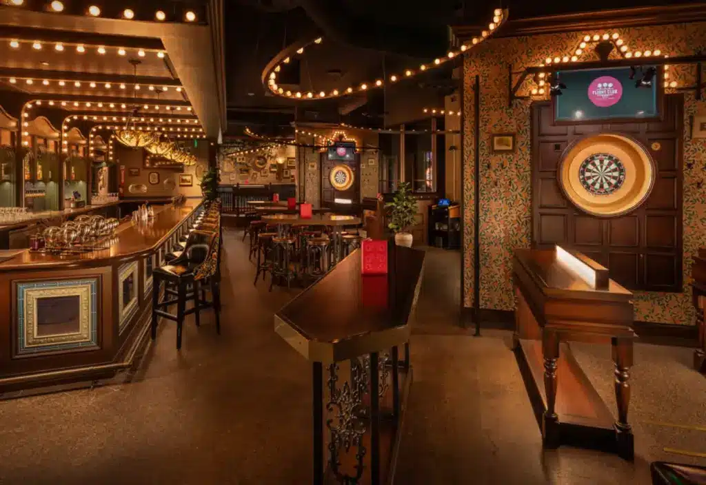 Dart boards at Fight Club in Denver