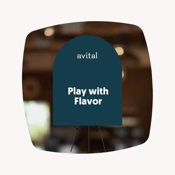 play with flavor sign