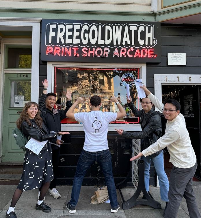 a group shows off their find on an epic scavenger hunt with Mr Treasure Hunt