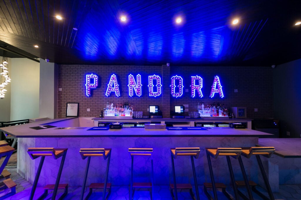Pandora Karaoke Bar lounge area
