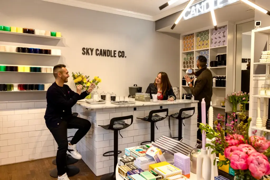 Make your own candle bar at Sky Candle Co is popular wih team members