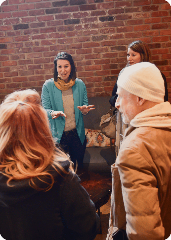 avital leading guests during best food tour