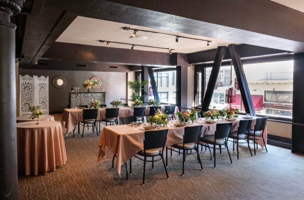 Airy private room at E & O kitchen and Bar in San Francisco