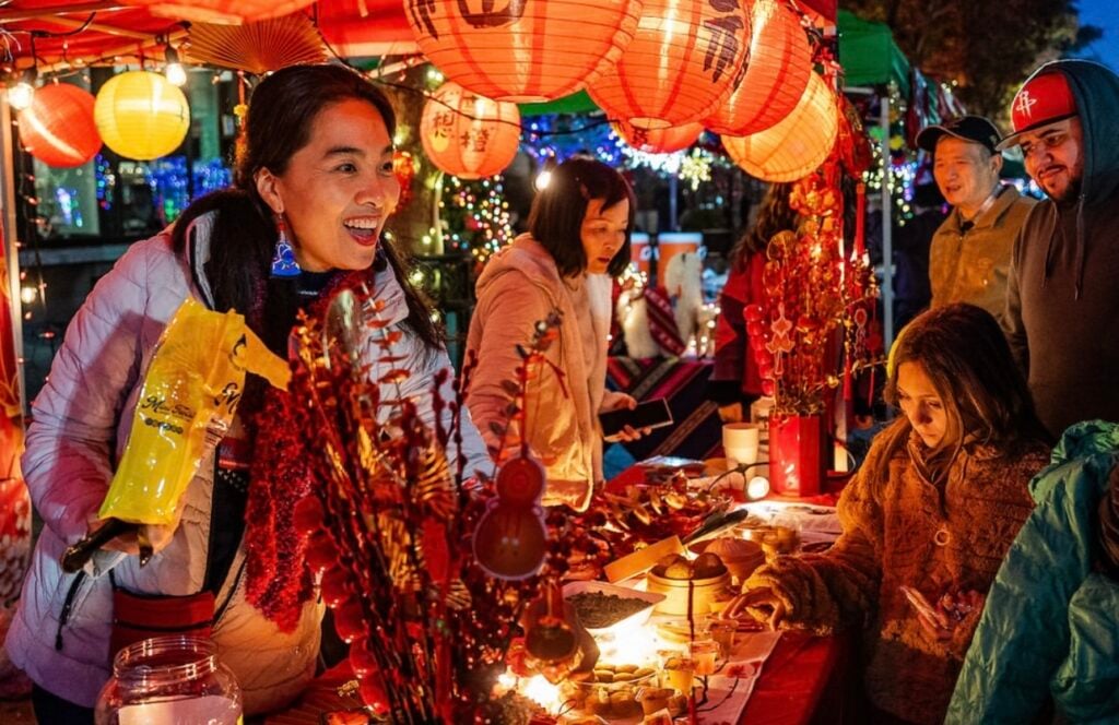 young people smile as they enjoy holiday fun in Mountain View