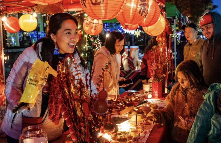 young people smile as they enjoy holiday fun in Mountain View